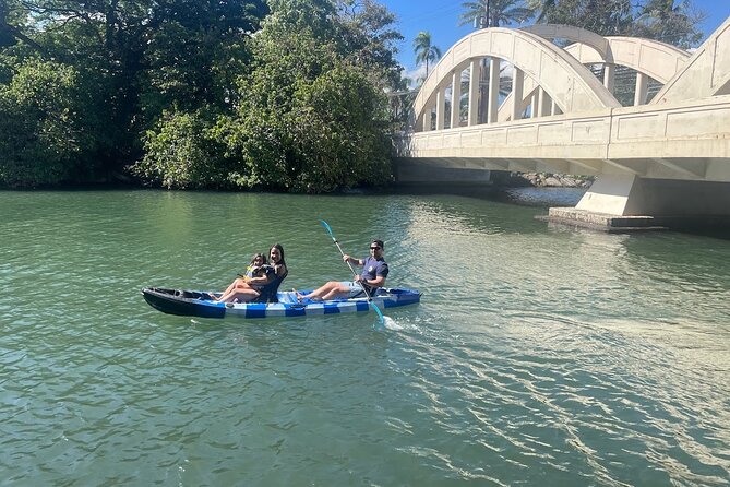 2 hour tandem kayak rental at our private launch area in Hale'iwa - The kayaks, the safety gear, and what “beginner-friendly” means here