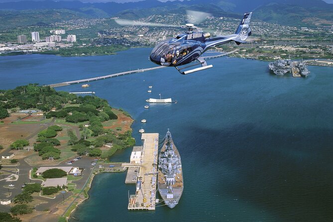 Blue Skies of Oahu Helicopter Tour - Pearl Harbor from above: USS Arizona and the memorial story