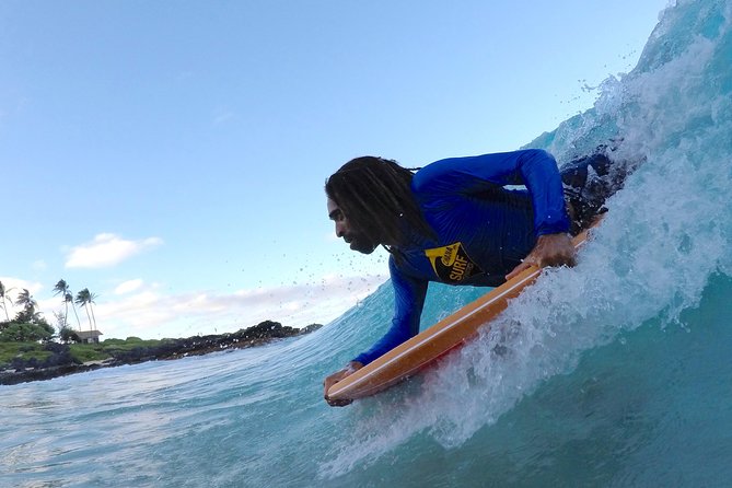 Bodyboarding 1-to-1 Private Lesson with Waikiki Courtesy Shuttle - When you switch from bodyboarding to surfing (and it still counts)