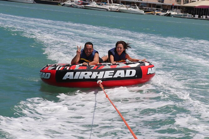 Combo Banana Boat Ride and Bumper Tube Ride in Hawaii - Entering Hawaii Water Sports Center at Koko Marina (and not losing time)