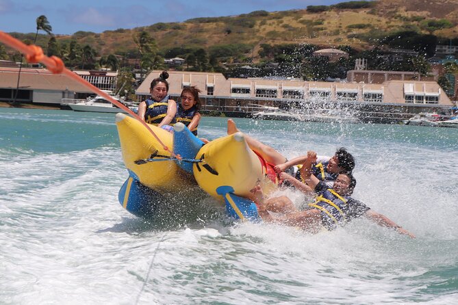 Combo Banana Boat Ride and Bumper Tube Ride in Hawaii - What happens if you fall off (and why that matters)
