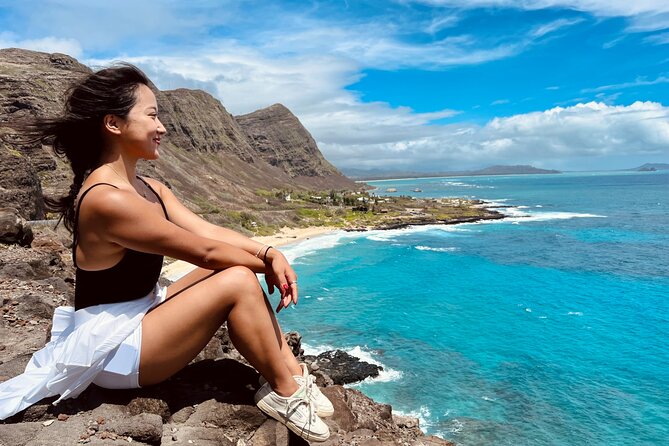 East Side Tour -Hike, Beach, Food, Photo - Waimanalo Beach: turquoise water, a swim break, and changing space