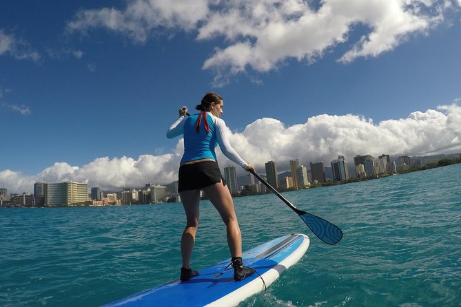 Family Stand Up Paddle Lesson with Waikiki Courtesy Shuttle - From shoreline talk to leash-in: how the lesson moves