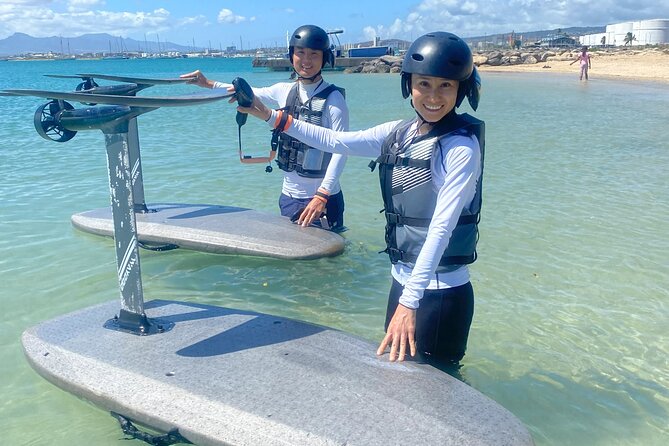 Group of 2 + mid length eFoil experience Honolulu HAWAII - The Lesson Start: Easy Find, Simple Set-Up, Clear Timing