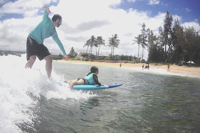 Group Surf Lessons for beginners on the North Shore of Oahu - The Private Group Advantage: More Coaching, Less Waiting