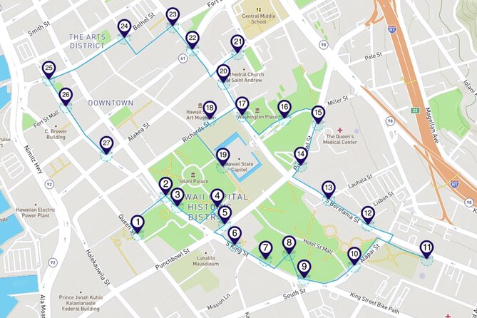 Honolulu Historic District a Smartphone Audio Walking Tour - Price and Timing: $10.99 for 1–2 Hours of Landmark Storytelling