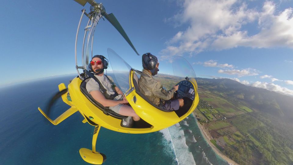 Oahu: Gyroplane Flight over North Shore of Oahu Hawaii - The 10-minute safety briefing that sets the whole tone