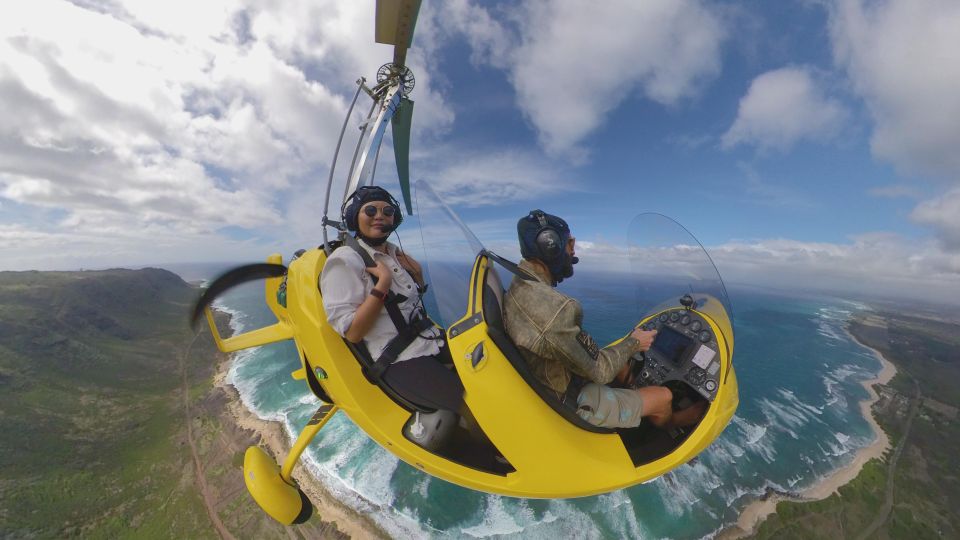 Oahu: Gyroplane Flight over North Shore of Oahu Hawaii - The 30-minute North Shore flight: mountains, coastline, and wildlife chances
