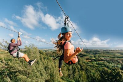 Oahu: North Shore Zip Line Adventure with ATV and Farm Tour - The 8 dual zip lines: side by side thrills over ocean and farms