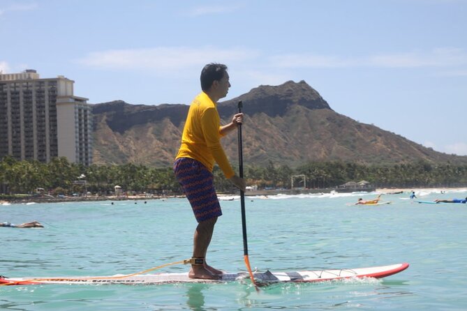 Private Group SUP Lessons by Waikiki Beachboys at the Royal - Paddling Out With Your Instructor Nearby (and Not Far Away)