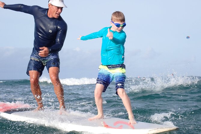 Private Kids Surfing Lessons - Kid Surf Accommodations: Boards, Life Jackets, and Snorkel Gear