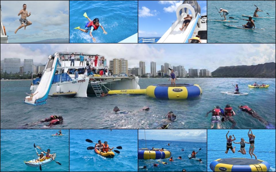 Waikiki: 5-in-1 Turtle Snorkeling Trip with Shuttle Option - Ocean Intrigue Catamaran: The Floating Playground