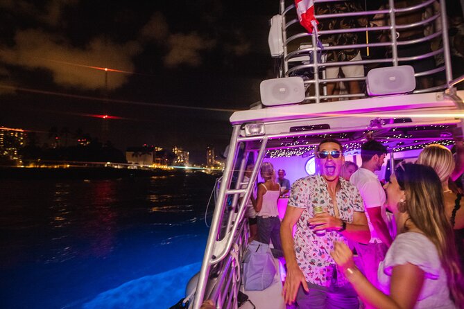 Waikiki Friday Fireworks Party Cruise with Live DJ & Full Bar - Stop 2: Waikiki time and the coastline cruising effect
