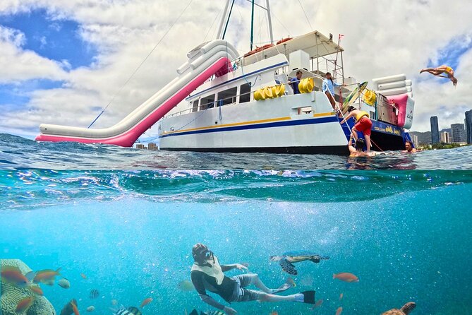 Waikiki Snorkeling & Ocean Waterpark Adventure from Oahu - Waikiki’s Floating Waterpark on a 55-Foot Catamaran