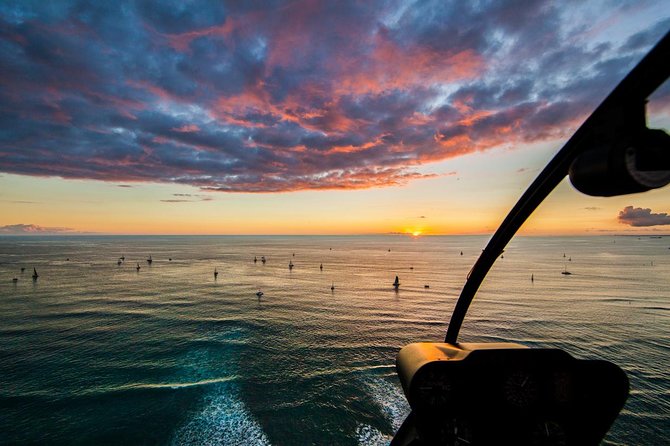Waikiki Sunset - 50 Min Helicopter Tour - Doors Off or On - Where it starts: Rainbow Helicopters and the 5:00 pm departure vibe